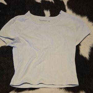 Abercrombie & Fitch Soft Blue Ribbed Tee